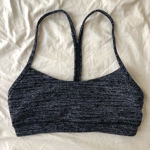 Lululemon Flow Y Bra Dotted Black and White